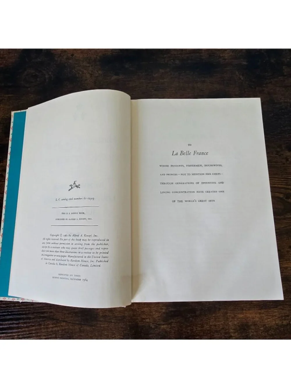 Mastering the Art of French Cooking Julia Child Cookbook Recipe 1961 HC 1964 8th
